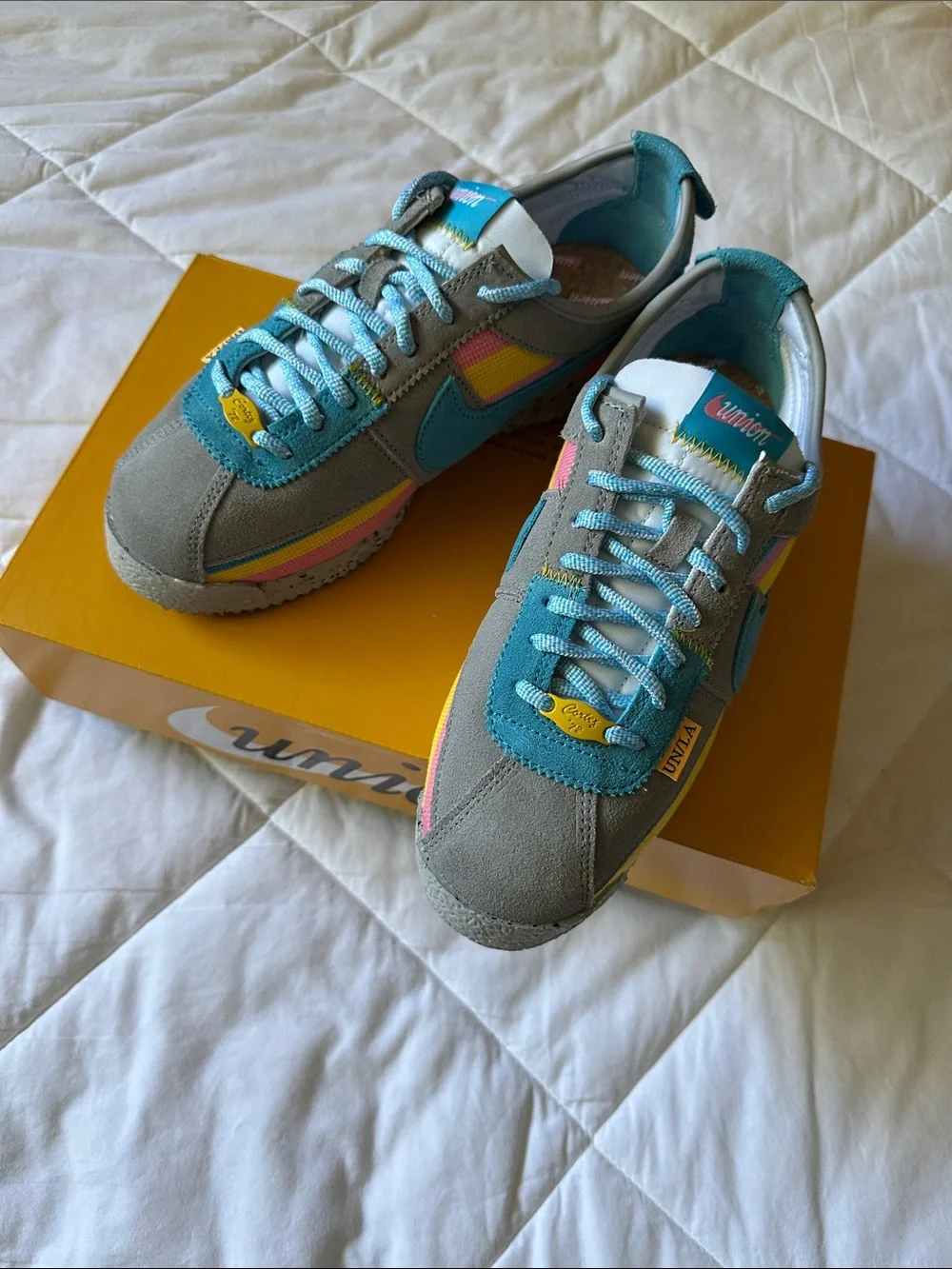 RARE UNION LA x Nike Cortez SP Teal Gray Women's Runner Sneakers